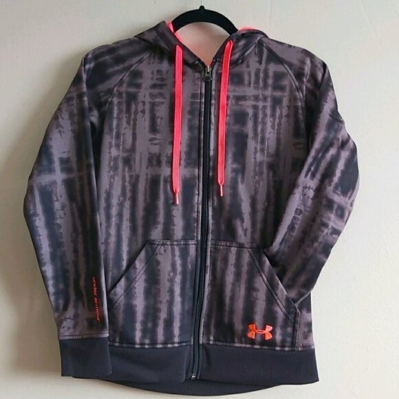 Under Armour Zip Up Hoodie Brown Coral XS - Picture 1 of 8